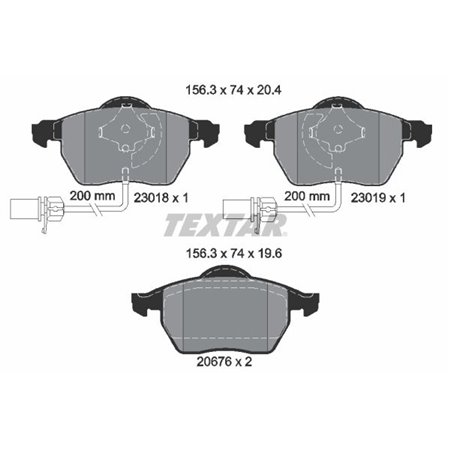 2301802 Brake Pad Set, disc brake TEXTAR