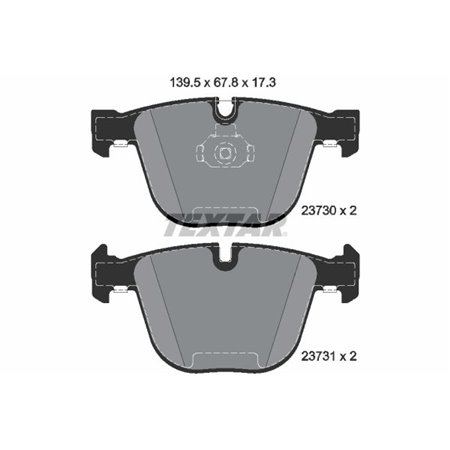 2373001 Brake Pad Set, disc brake TEXTAR