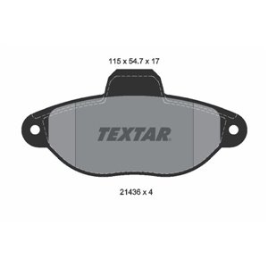 2143602 Комплект тормозных колодок, дисковый тормоз TEXTAR     