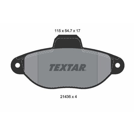 2143602 Bromsbeläggssats, skivbroms TEXTAR