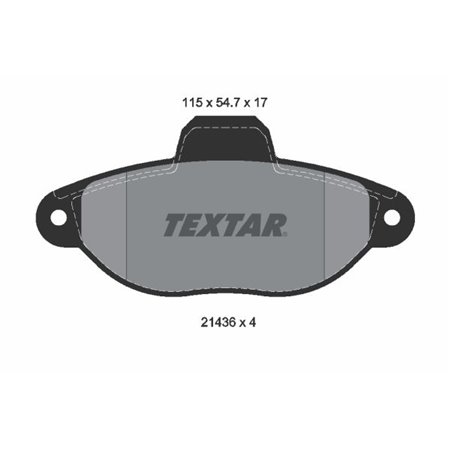 2143602 Комплект тормозных колодок, дисковый тормоз TEXTAR