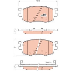 GDB3420 Комплект тормозных колодок, дисковый тормоз TRW     