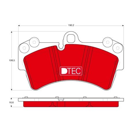 GDB1548DTE Комплект тормозных колодок, дисковый тормоз TRW     