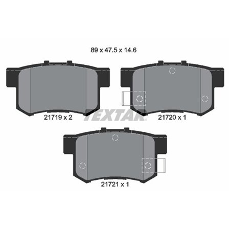 2171901 Bromsbeläggssats, skivbroms TEXTAR