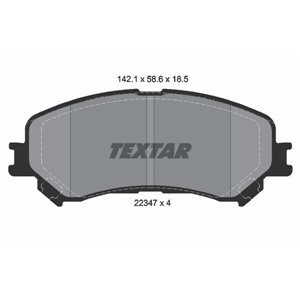 2234701  Brake pads set TEXTAR 