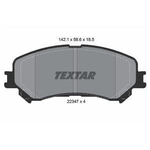 2234701 Комплект тормозных колодок, дисковый тормоз TEXTAR - Top1autovaruosad