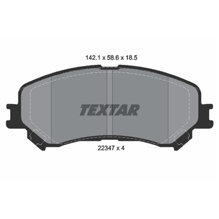2234701 Комплект тормозных колодок, дисковый тормоз TEXTAR     