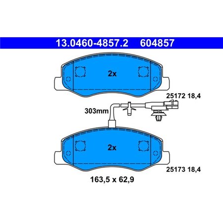 13.0460-4857.2 Brake Pad Set, disc brake ATE