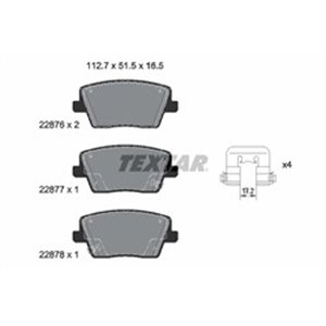 2287601 Комплект тормозных колодок, дисковый тормоз TEXTAR - Top1autovaruosad