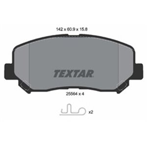 2556401 Комплект тормозных колодок, дисковый тормоз TEXTAR     