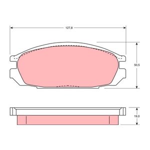 GDB745 Комплект тормозных колодок, дисковый тормоз TRW     