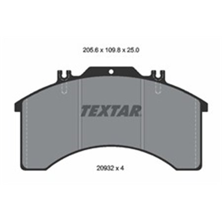2903203 Комплект тормозных колодок, дисковый тормоз TEXTAR