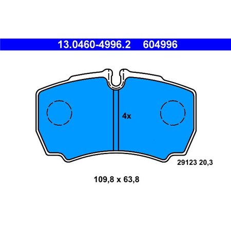 13.0460-4996.2 Brake Pad Set, disc brake ATE