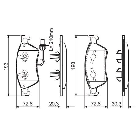 0 986 494 200 Brake Pad Set, disc brake BOSCH