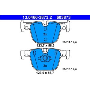 13.0460-3873.2 Piduriklotsi komplekt,ketaspidur ATE - Top1autovaruosad