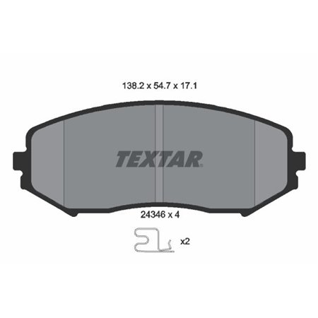 2434601 Brake Pad Set, disc brake TEXTAR