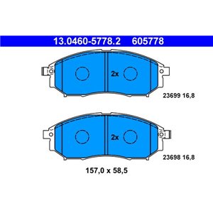 13.0460-5778.2 Brake Pad Set, disc brake ATE - Top1autovaruosad