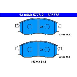 13.0460-5778.2 Bromsbeläggssats, skivbroms ATE - Top1autovaruosad
