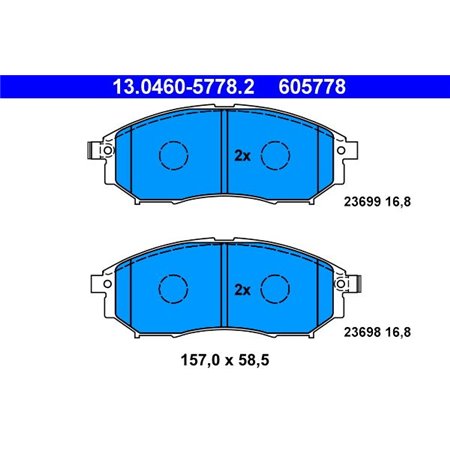 13.0460-5778.2 Brake Pad Set, disc brake ATE