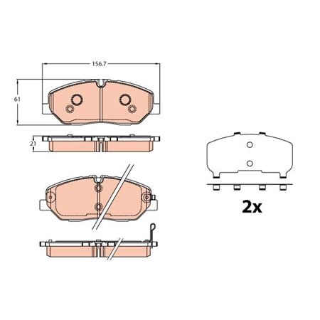 GDB2227 Brake Pad Set, disc brake TRW