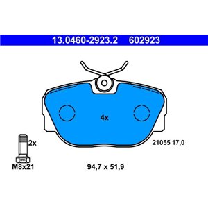 13.0460-2923.2 Brake Pad Set, disc brake ATE - Top1autovaruosad