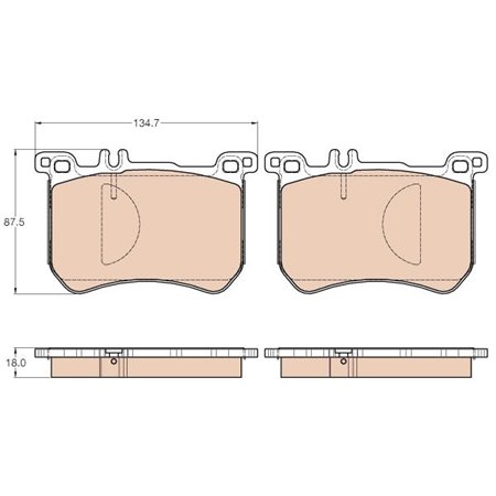 GDB2013 Brake Pad Set, disc brake TRW