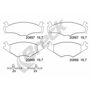 20887 20 702 00  Brake pads set BRECK 