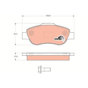 GDB1589 Комплект тормозных колодок, дисковый тормоз TRW     