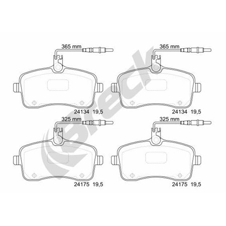 24134 00 701 10 Brake Pad Set, disc brake BRECK