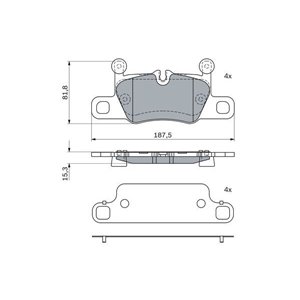 0 986 424 972 Комплект тормозных колодок, дисковый тормоз BOSCH - Top1autovaruosad