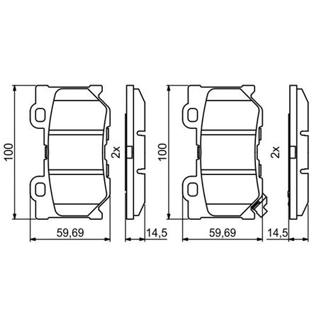 0 986 494 863 Brake Pad Set, disc brake BOSCH