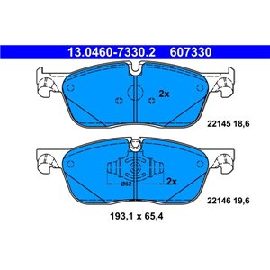 13.0460-7330.2  Brake pads set ATE 