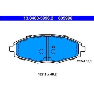 13.0460-5996.2 Brake Pad Set, disc brake ATE - Top1autovaruosad