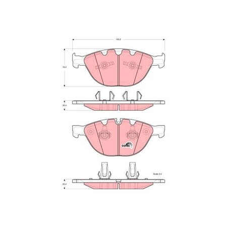 GDB1558 Brake Pad Set, disc brake TRW