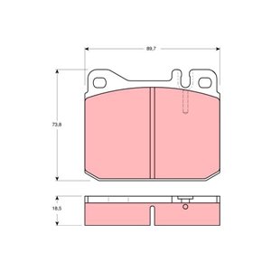 GDB1103 Brake Pad Set, disc brake TRW - Top1autovaruosad