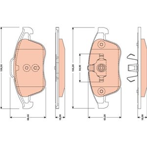 GDB1788 Комплект тормозных колодок, дисковый тормоз TRW - Top1autovaruosad