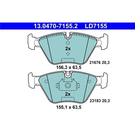 13.0470-7155.2 Brake Pad Set, disc brake ATE