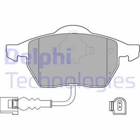 LP1525 Комплект тормозных колодок, дисковый тормоз DELPHI