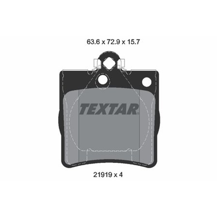 2191903 Комплект тормозных колодок, дисковый тормоз TEXTAR     