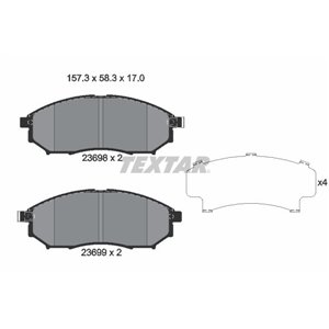 2369803 Комплект тормозных колодок, дисковый тормоз TEXTAR - Top1autovaruosad