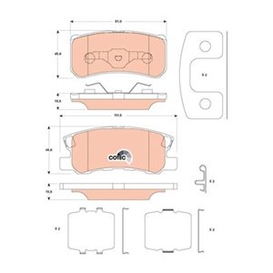 GDB4600 Комплект тормозных колодок, дисковый тормоз TRW     