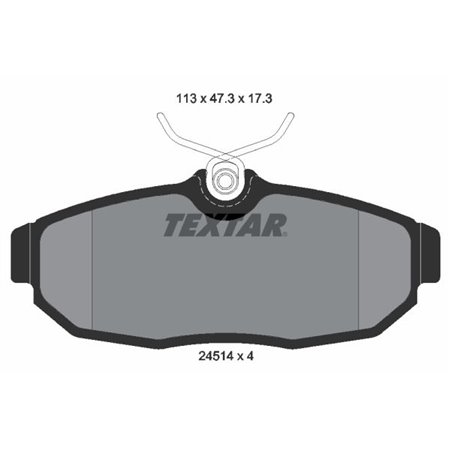 2451401 Brake Pad Set, disc brake TEXTAR