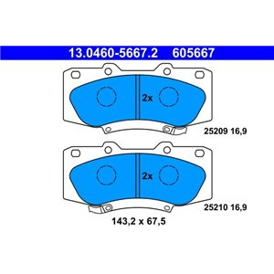 13.0460-5667.2 Brake Pad Set, disc brake ATE - Top1autovaruosad