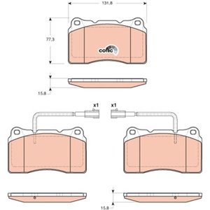 GDB1648  Brake pads set TRW 