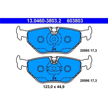 13.0460-3803.2 Brake Pad Set, disc brake ATE