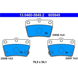 13.0460-5849.2  Brake pads set ATE 