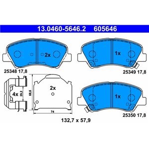 13.0460-5646.2 Piduriklotsi komplekt,ketaspidur ATE - Top1autovaruosad