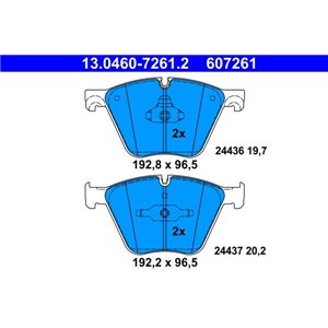 13.0460-7261.2 Piduriklotsi komplekt,ketaspidur ATE - Top1autovaruosad