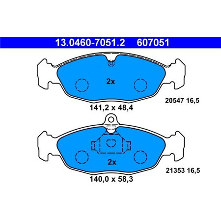 13.0460-7051.2 Brake Pad Set, disc brake ATE