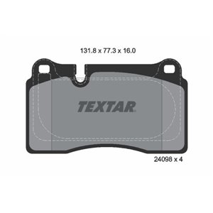 2409803 Комплект тормозных колодок, дисковый тормоз TEXTAR     
